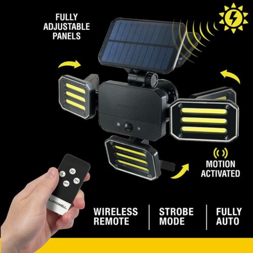 Outdoor Solar LED Floodlight with Motion Sensor and Remote Control