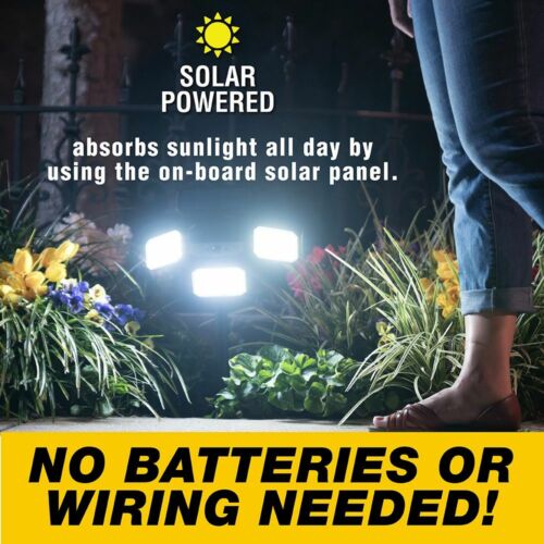 Outdoor Solar LED Floodlight with Motion Sensor and Remote Control