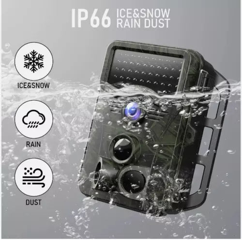4K Trail Camera, 32MP, Night Vision, Motion Detection, Waterproof