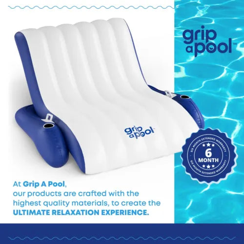 Premium Pool Chair Float, Spacious, Durable, and Comfortable Lounger