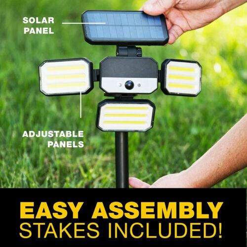 Outdoor Solar LED Floodlight with Motion Sensor and Remote Control