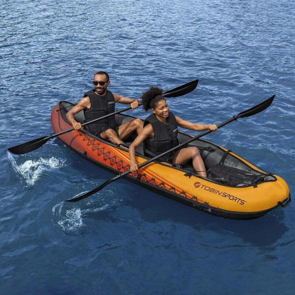 10 ft 2-Person Kayak with Paddles, Pump & Storage Compartments