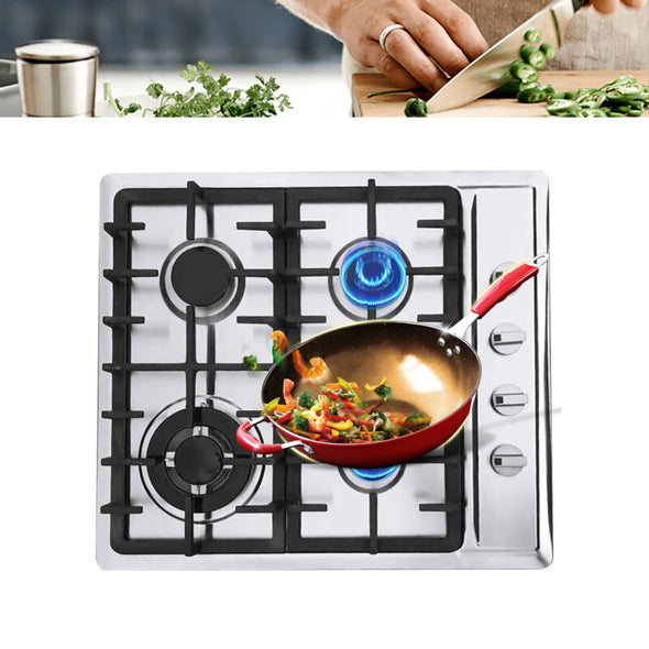 23" 4-Burner Built-In Gas Cooktop, High Power & Safety Performance