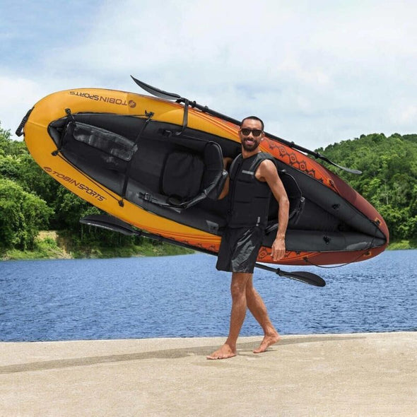 10 ft 2-Person Kayak with Paddles, Pump & Storage Compartments