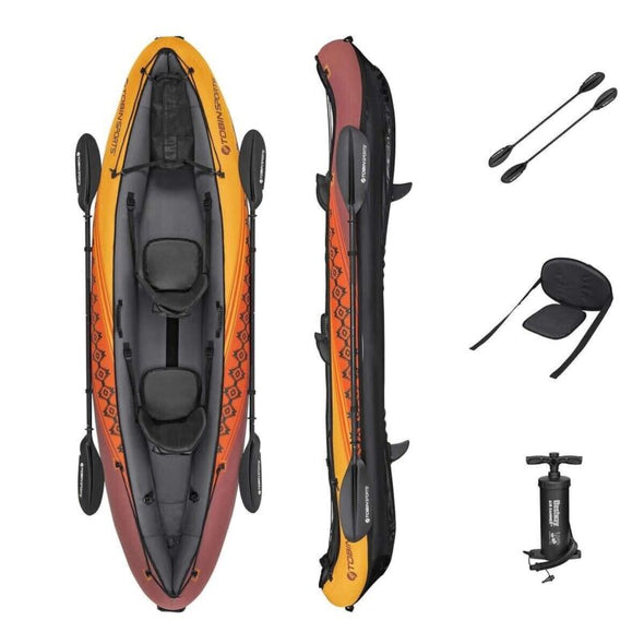 10 ft 2-Person Kayak with Paddles, Pump & Storage Compartments