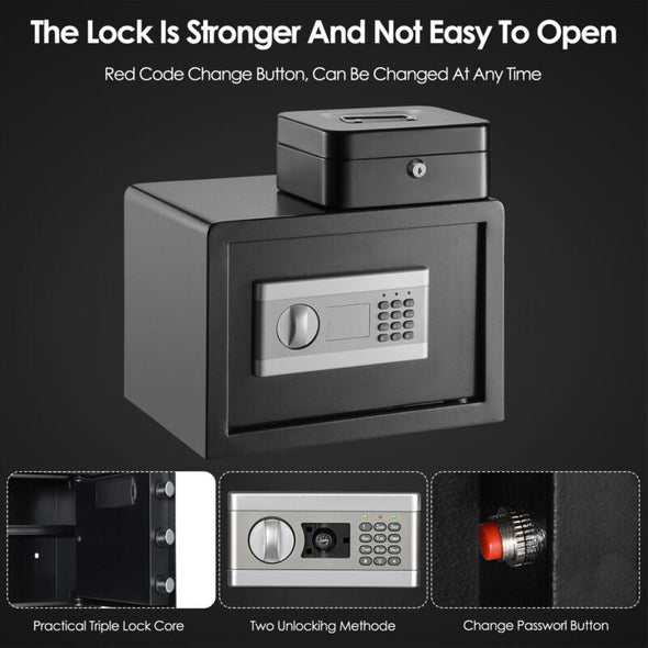 Electronic Digital Keypad Safe Box for Jewelry, Cash & Valuables