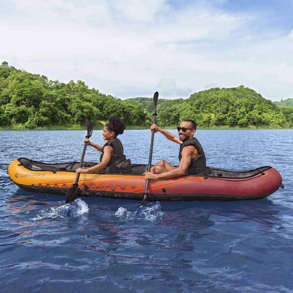 10 ft 2-Person Kayak with Paddles, Pump & Storage Compartments