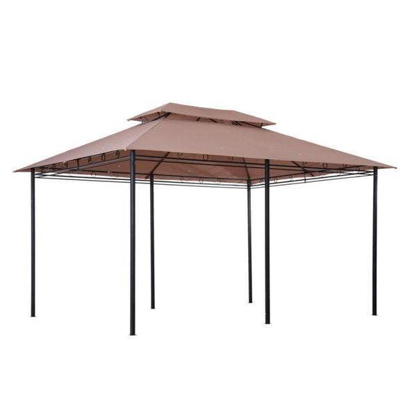 10'x13' Outdoor 2-Tier Vented Canopy Gazebo BBQ Party Tent Shelter Shade