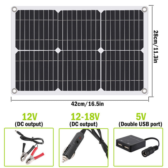 6000W Solar Panel Kit 100A Home Power Generator with 110V Grid System