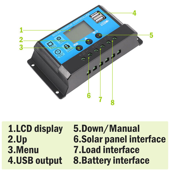 6000W Solar Panel Kit 100A Home Power Generator with 110V Grid System