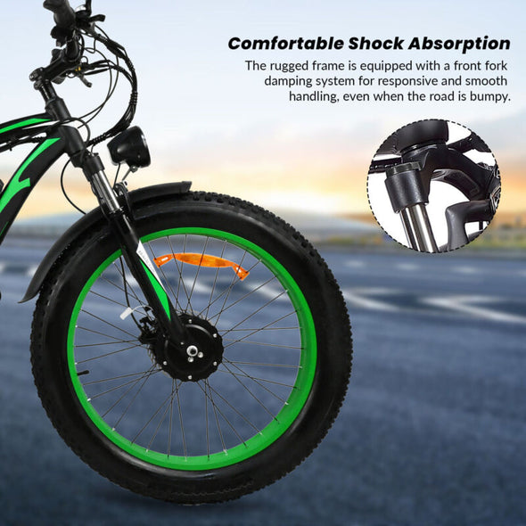 1500W Fat Tire Electric Bike Dual Motor 48V 15Ah for Adults - 45km/h