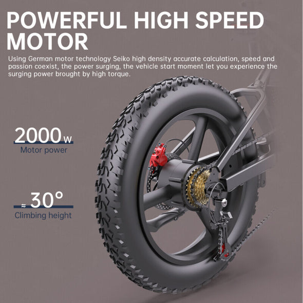 Electric Bike 20inch 2000W 35AH Mountain E-bike with Hydraulic Fork