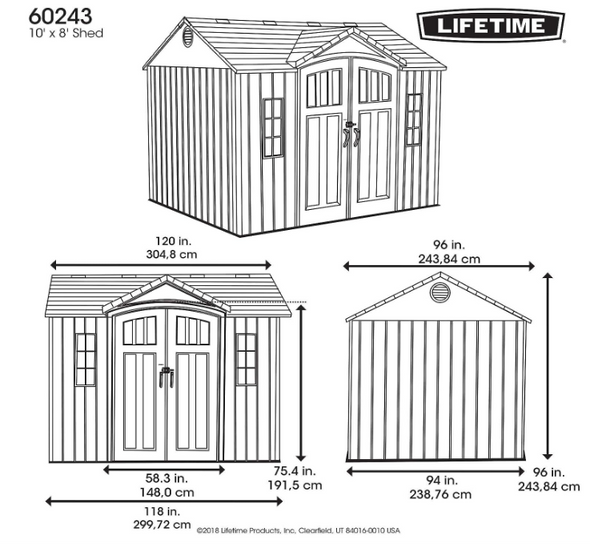 10 x 8 Ft. Outdoor Storage Shed – Durable, Secure & Low Maintenance