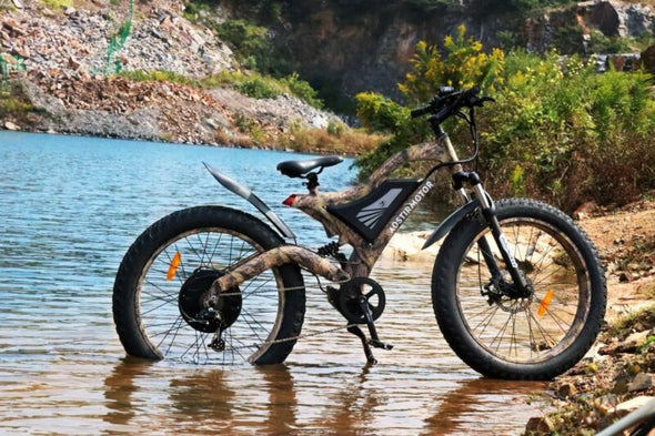 1500W 48V Ebike 26" Fat Tire Electric Mountain Bike with Suspension