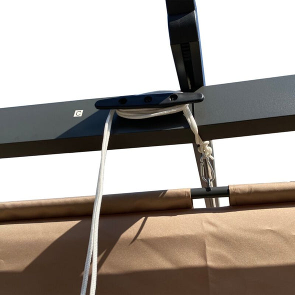 13x10 Ft Aluminum Pergola with Retractable Canopy for Outdoor Shade