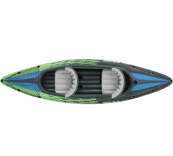 2-Person Inflatable Kayak with Pump, Oars, and Cargo Net for Adventure