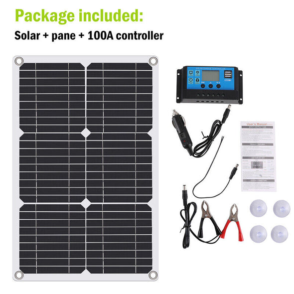 6000W Solar Panel Kit 100A Home Power Generator with 110V Grid System