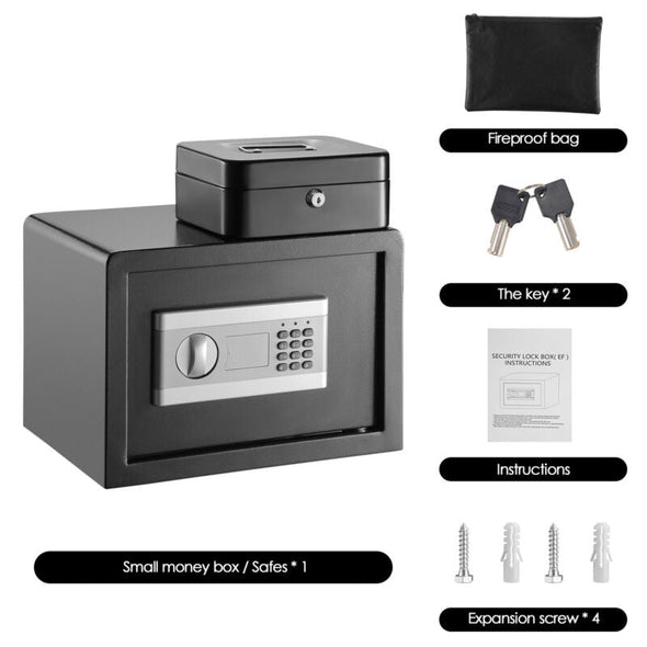 Electronic Digital Keypad Safe Box for Jewelry, Cash & Valuables
