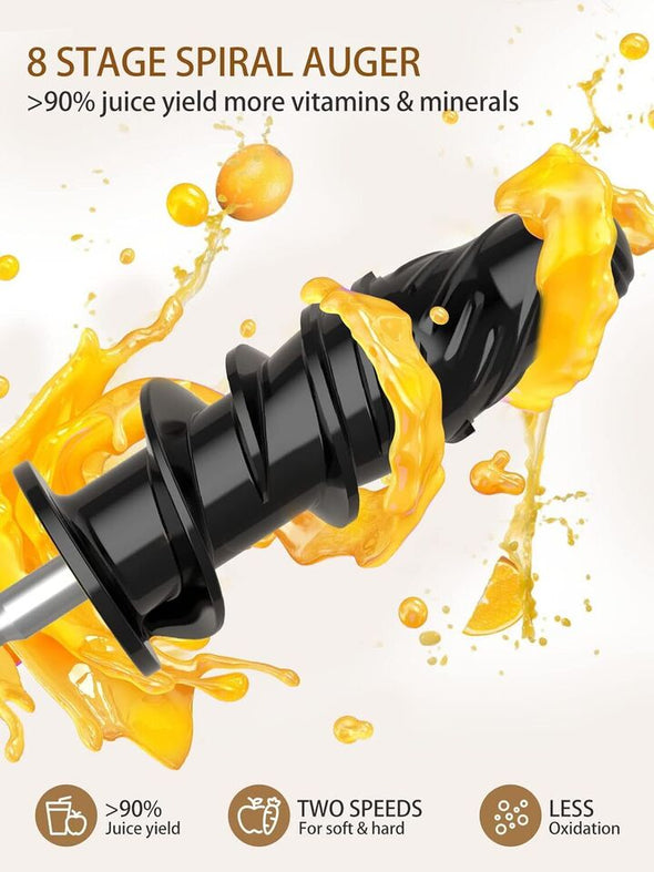 Cold Press Juicer, Slow Masticating Juicer Machine for Healthy Juice