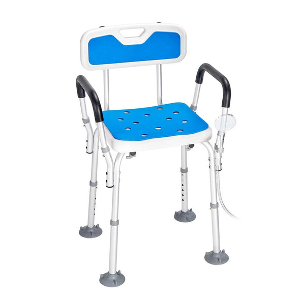 Adjustable Height Shower Chair for Safety & Comfort, 400 lbs Capacity