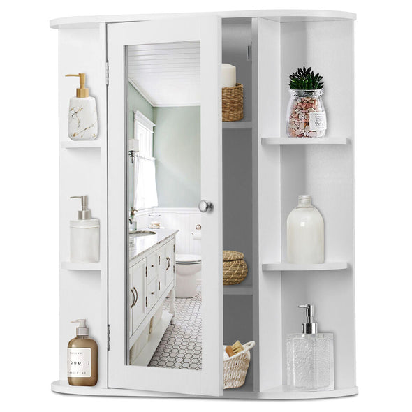 Wall Mounted Bathroom Cabinet with Mirror, Stylish Storage & Modern