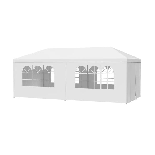 10 x 20' Outdoor Gazebo Party Tent with 6 Side Walls, UV-Resistant