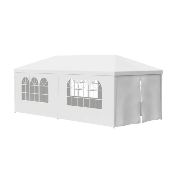 10 x 20' Outdoor Gazebo Party Tent with 6 Side Walls, UV-Resistant
