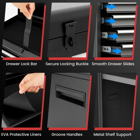 Durable Tool Chest on Wheels - Customizable Storage for Workshop & Garage