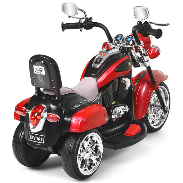 Kids' Ride-On Motorcycle with Adjustable Headlight and All-Terrain Wheels
