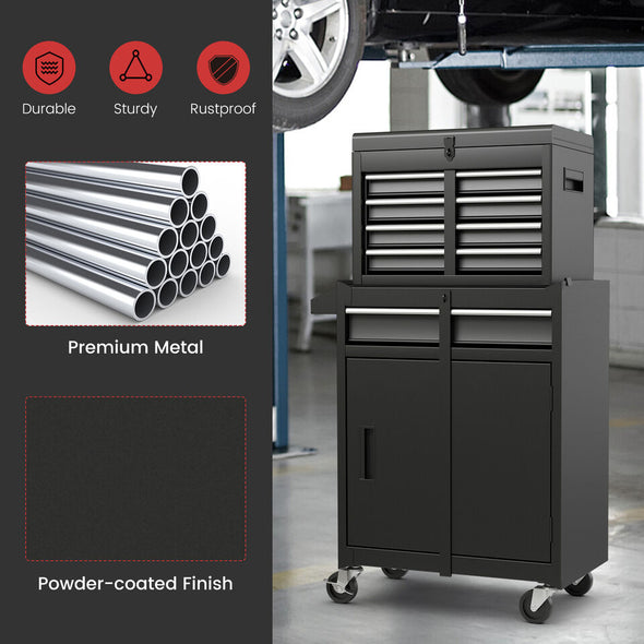 Durable Tool Chest on Wheels - Customizable Storage for Workshop & Garage