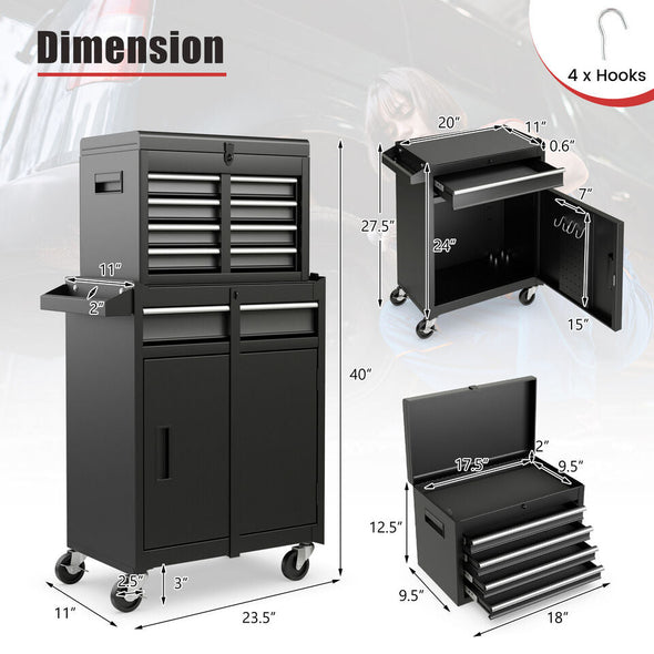 Durable Tool Chest on Wheels - Customizable Storage for Workshop & Garage
