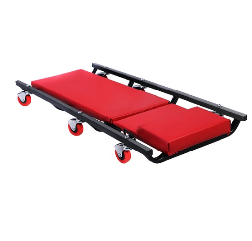 Adjustable Mechanics Creeper Seat with Rolling Casters for Car Repairs