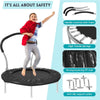 Safe Toddler Trampoline with Foam Handlebar, Indoor & Outdoor Fun - Aroflit