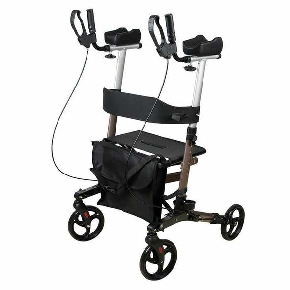 Senior Upright Stand Up Rollator Walker With Seat - Aroflit