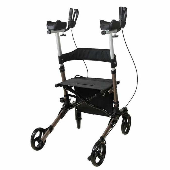 Senior Upright Stand Up Rollator Walker With Seat - Aroflit