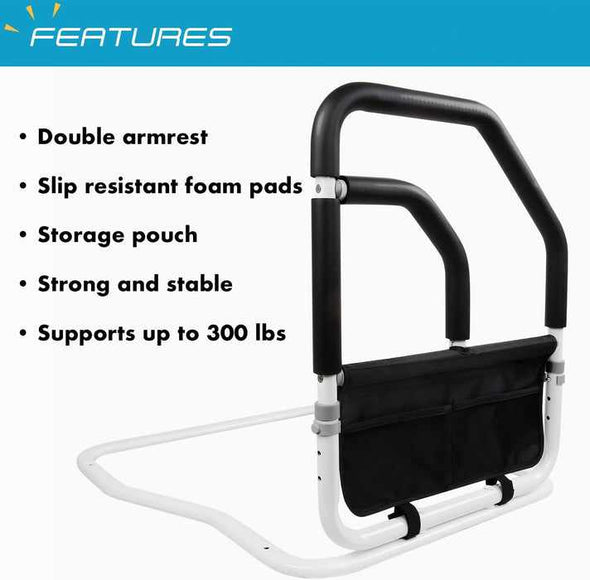 Seniors Adults Side Bed Safety Rails Assist Bars - Aroflit