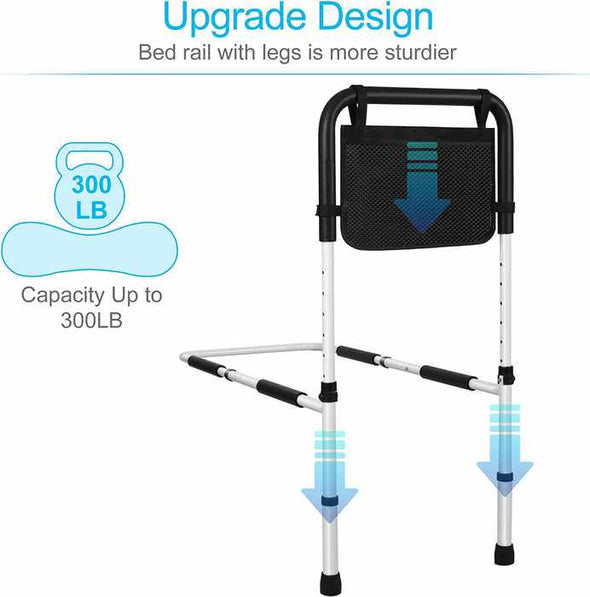 Seniors Adults Side Bed Safety Rails Assist Bars - Aroflit