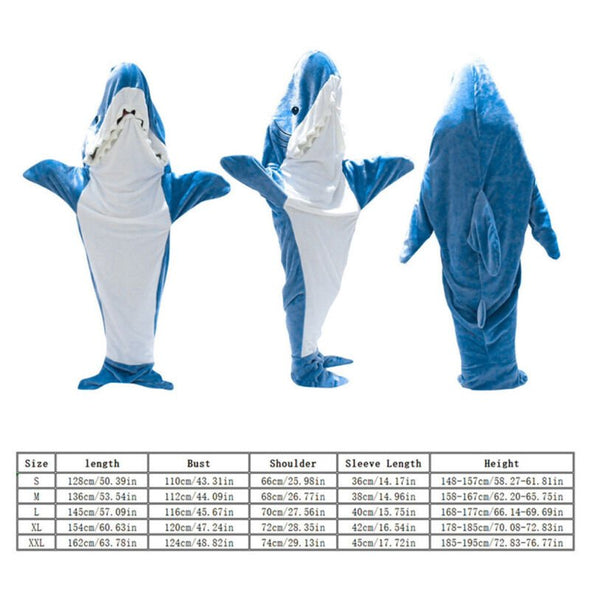 Shark Sleeping Bag – Pajamas Blanket Hoodie - Aroflit