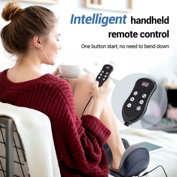 Shiatsu Foot and Calf Massager with Heat Therapy, Adjustable Intensity - Aroflit
