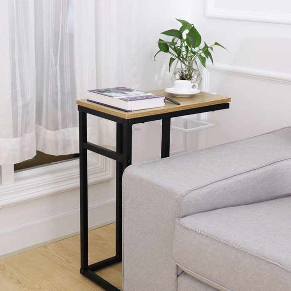 SideStream™ Table Wood & Metal Sofa Side Laptop Table - Aroflit