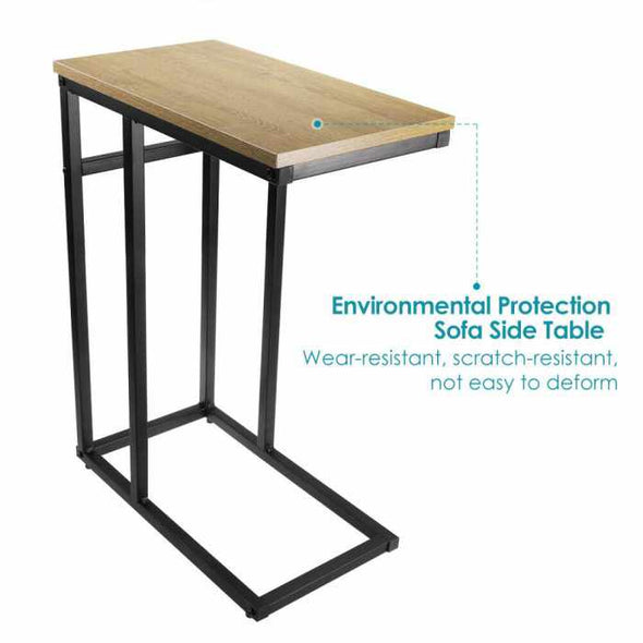 SideStream™ Table Wood & Metal Sofa Side Laptop Table - Aroflit