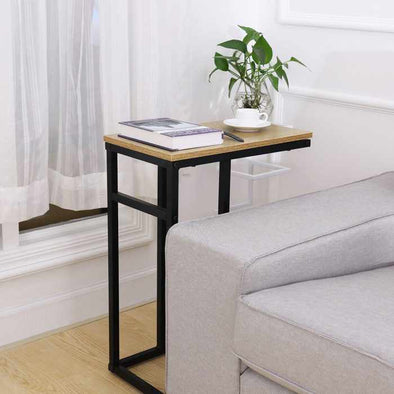 SideStream™ Table Wood & Metal Sofa Side Laptop Table - Aroflit