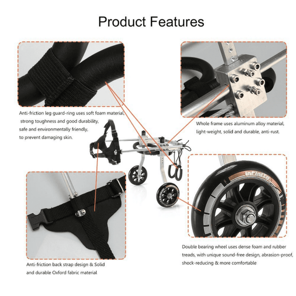 Small Dog Back Legs Wheelchair - Aroflit