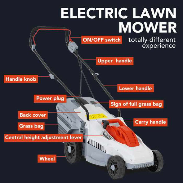 Small Electric Corded Push Lawn Mover - Aroflit