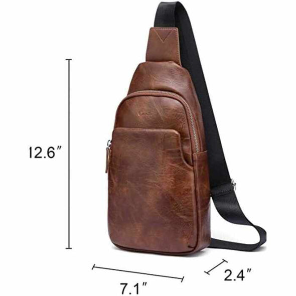 Small Leather Crossbody Shoulder Bag - Aroflit