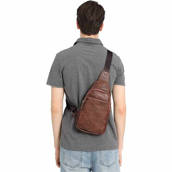 Small Leather Crossbody Shoulder Bag - Aroflit