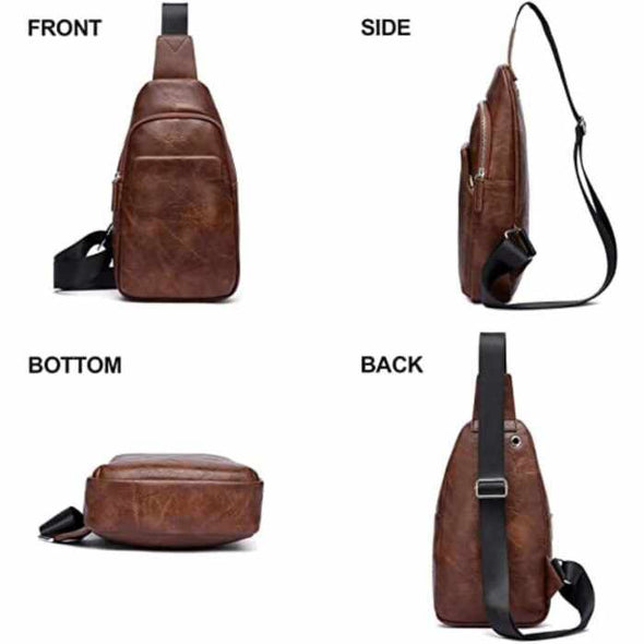 Small Leather Crossbody Shoulder Bag - Aroflit