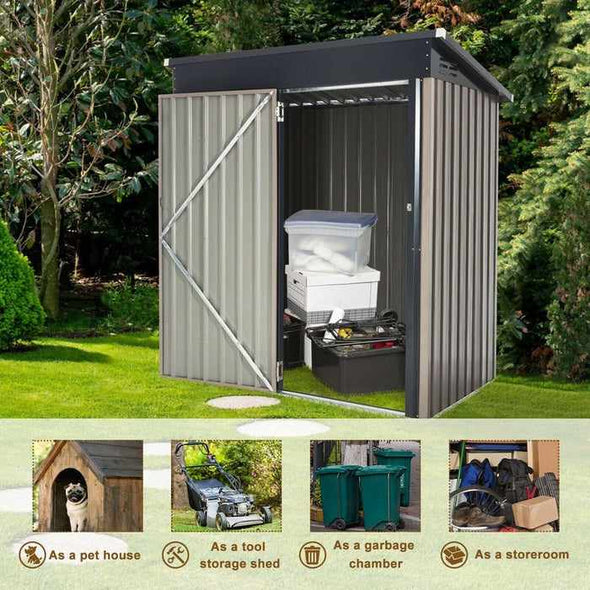 Small Outdoor Backyard Garden Metal Tool Storage Sheds - Aroflit