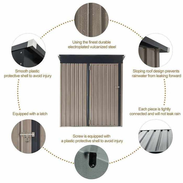 Small Outdoor Backyard Garden Metal Tool Storage Sheds - Aroflit