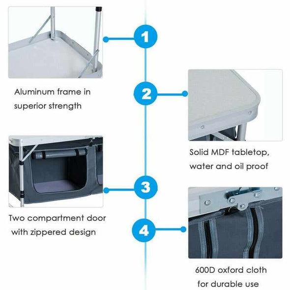 Small Portable Folding Collapsible Picnic Table - Aroflit
